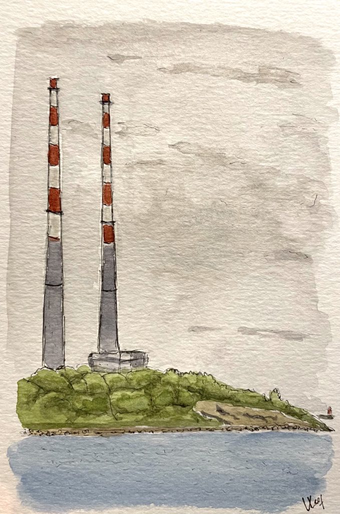 Dublin Bay, watercolor, 10.5x15.5cm, 2024