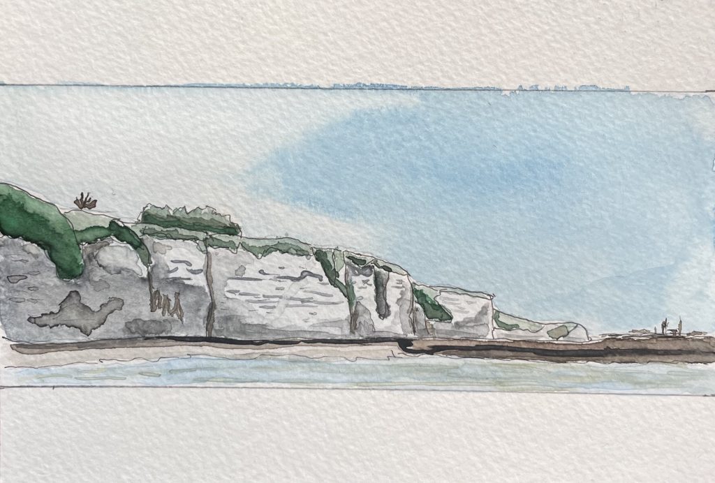 Côte d'Albâtre, watercolour, 10.5x15.5 cm, 2024